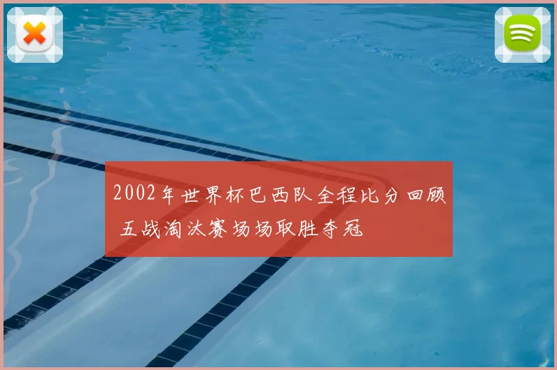 2002年世界杯巴西队全程比分回顾 五战淘汰赛场场取胜夺冠